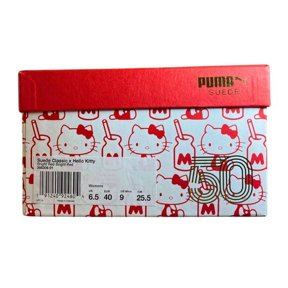 Puma Suede Classic x Hello Kitty 50th Anniversary Sneakers — Women's 9 - Picture 4 of 15